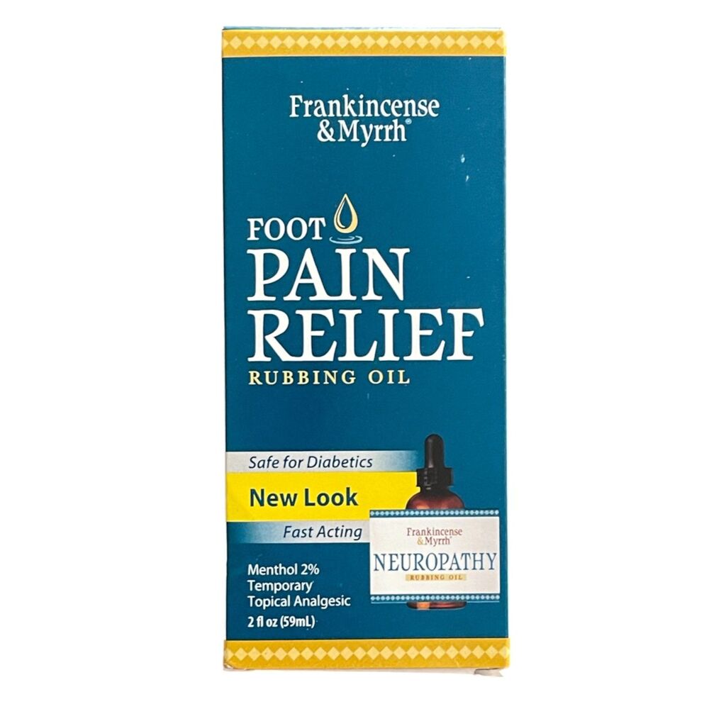 Frankincense & Myrrh Foot Pain Relief Rubbing Oil Diabetic Neuropathy Relief 2oz